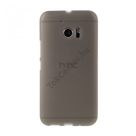 HTC 10 Telefonvédő gumi / szilikon (fényes keret) FÜSTSZÍNŰ