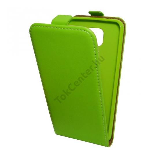 LG X Cam Tok álló, bőr (FLIP, mágneses) ZÖLD
