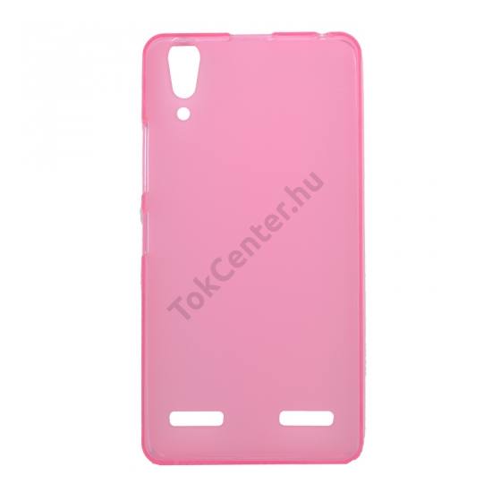 Lenovo A6000 Telefonvédő gumi / szilikon (fényes keret) RÓZSASZÍN