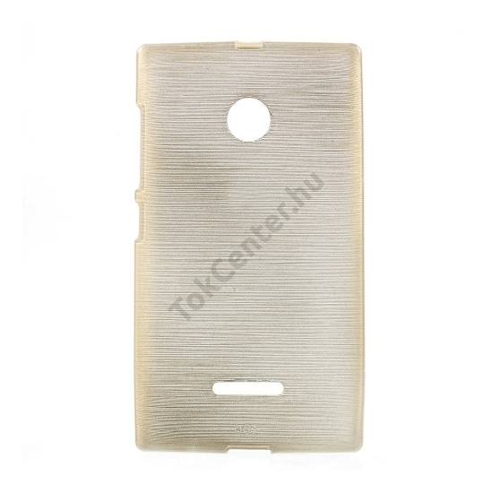 Telefonvédő gumi / szilikon (szálcsiszolt mintázat) ARANY