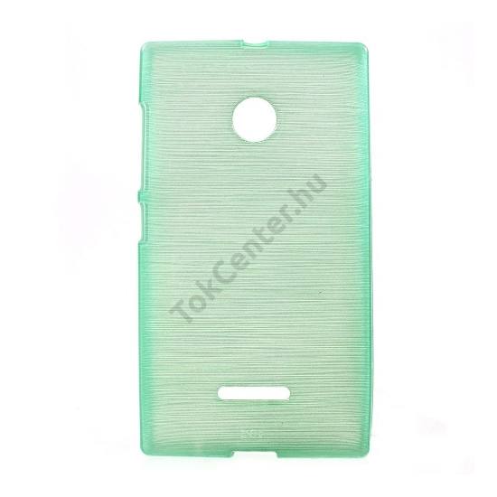 Telefonvédő gumi / szilikon (szálcsiszolt mintázat) CYAN