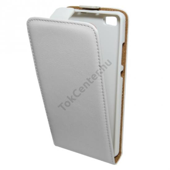 Huawei P8 lite Tok álló, bőr (FLIP, mágneses) FEHÉR