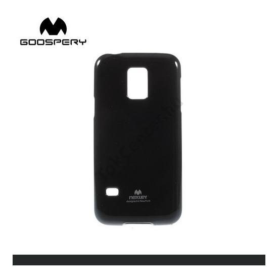 Samsung Galaxy S V. mini (SM-G800) MERCURY Goospery telefonvédő gumi / szilikon (csillámporos) FEKETE