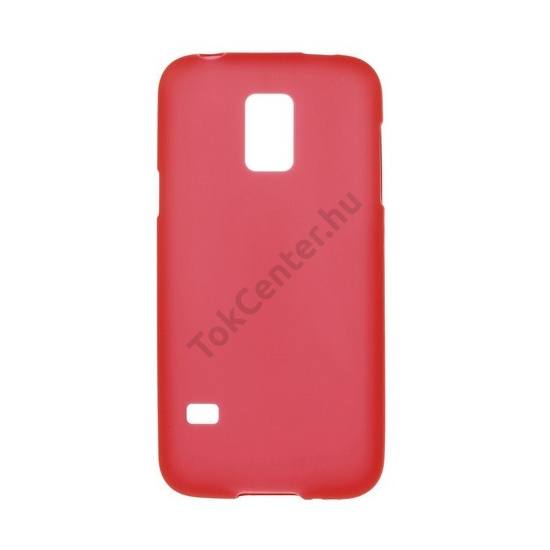 Samsung Galaxy S V. mini (SM-G800) Telefonvédő gumi / szilikon (fényes keret) PIROS