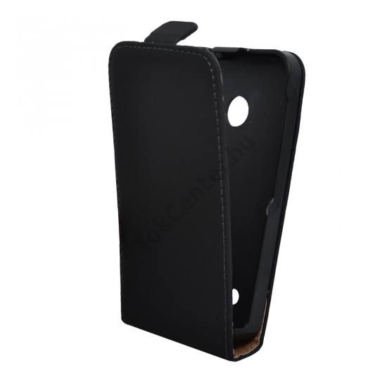 Nokia Lumia 530 Tok álló, bőr (FLIP, mágneses) FEKETE
