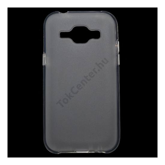 Samsung Galaxy J1 (SM-J100) Telefonvédő gumi / szilikon (fényes keret) ÁTLÁTSZÓ