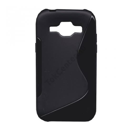 Samsung Galaxy J1 (SM-J100) Telefonvédő gumi / szilikon (S-line) FEKETE
