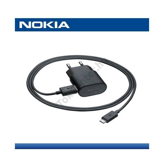 Hálózati töltő USB aljzat (5V / 1300 mA, CA-190CD microUSB kábel) FEKETE