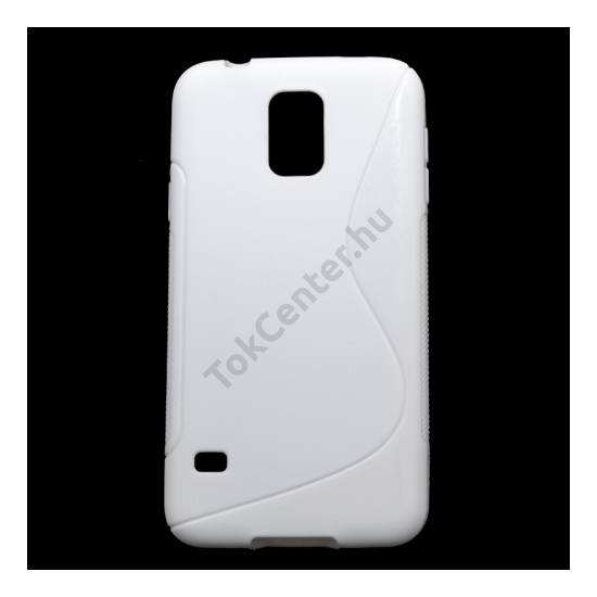 Samsung Galaxy S V. (SM-G900) Telefonvédő gumi / szilikon (S-line) FEHÉR