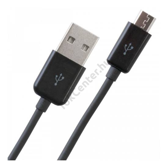 Adatátvitel adatkábel és töltő (microUSB, gyors adatátvitel, 300 cm) FEKETE