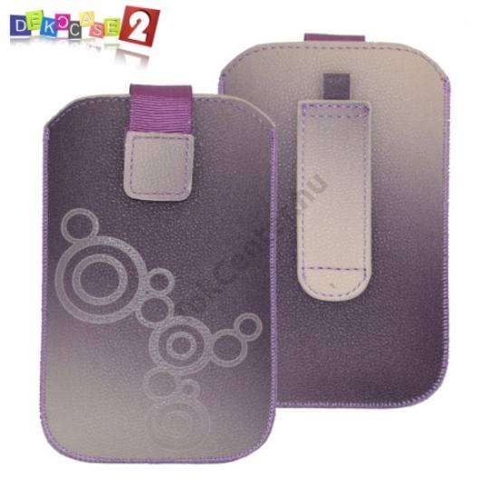 DEKOCASE 2 tok álló (körmintás, kihúzható tépőzár, övre fűzhető, M méret) LILA	