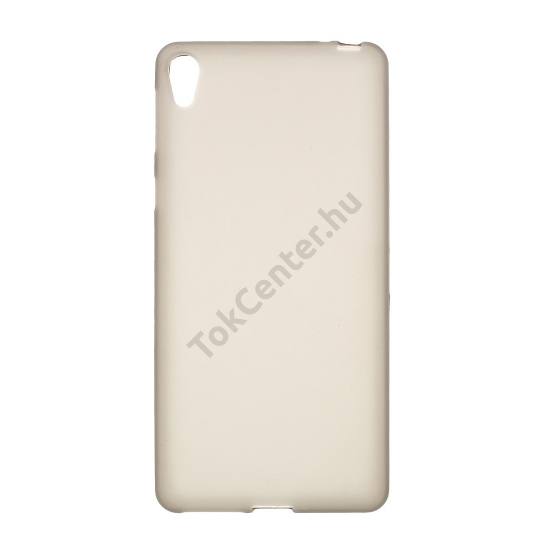 Sony Xperia E5 (F3311) Telefonvédő gumi / szilikon (fényes keret) FÜSTSZÍNŰ