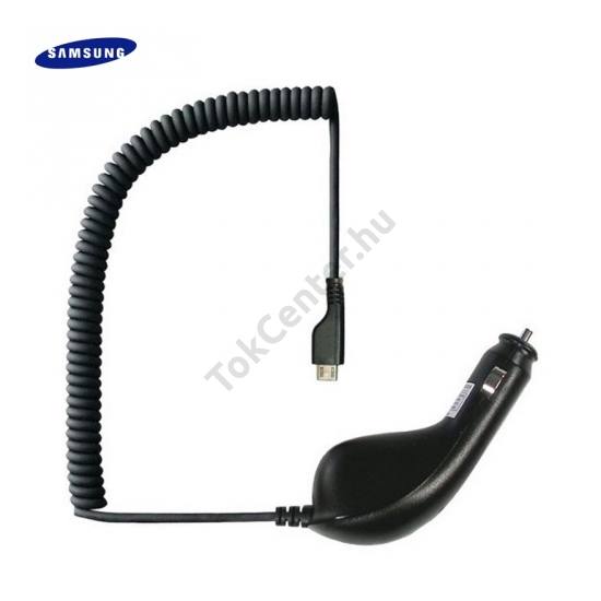 Szivargyújtó töltő/autós töltő (microUSB, 5V / 700mA) FEKETE