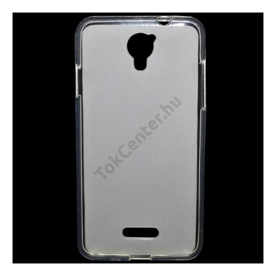 Coolpad Modena (E501) Telefonvédő gumi / szilikon (fényes keret) ÁTLÁTSZÓ