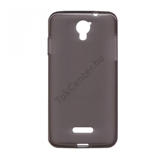 Coolpad Modena (E501) Telefonvédő gumi / szilikon (fényes keret) FÜSTSZÍNŰ