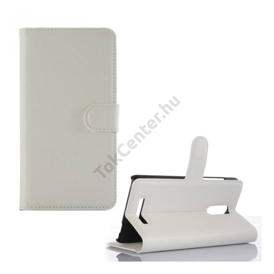 Xiaomi Redmi Note 3 Tok álló, bőr (FLIP, oldalra nyíló, asztali tartó funkció) FEHÉR