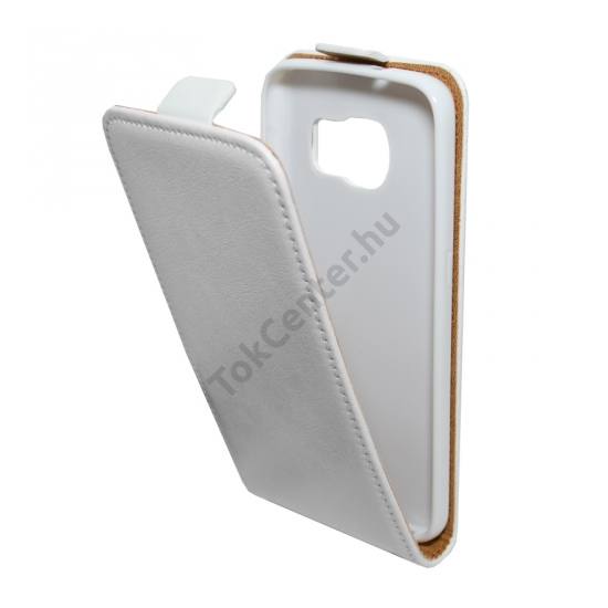 Samsung Galaxy S7 (SM-G930) Tok álló, bőr (FLIP, mágneses) FEHÉR