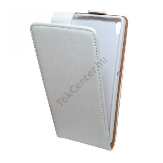 Sony Xperia XA (F3111) Tok álló, bőr (FLIP, mágneses) FEHÉR