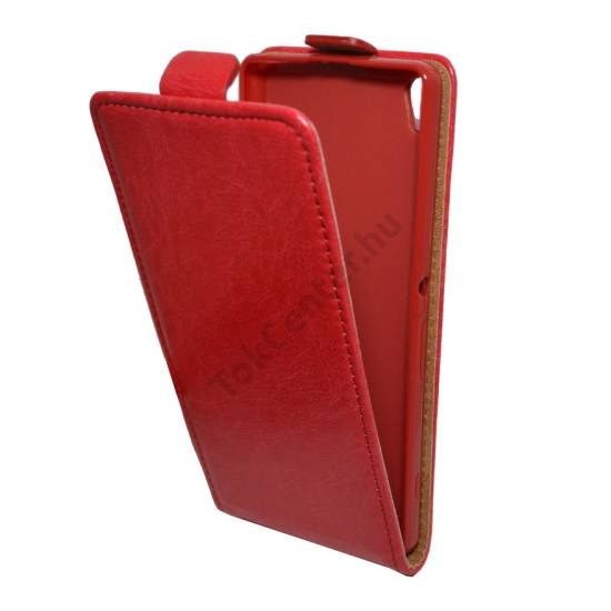 Sony Xperia XA (F3111) Tok álló, bőr (FLIP, mágneses) PIROS