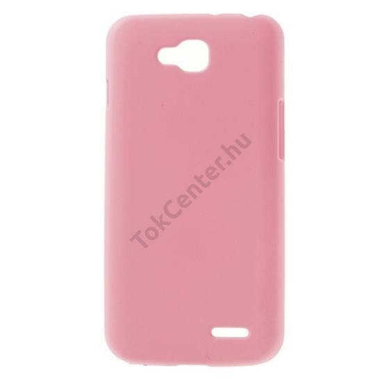 LG L90 (D405N) Műanyag telefonvédő gumírozott RÓZSASZÍN