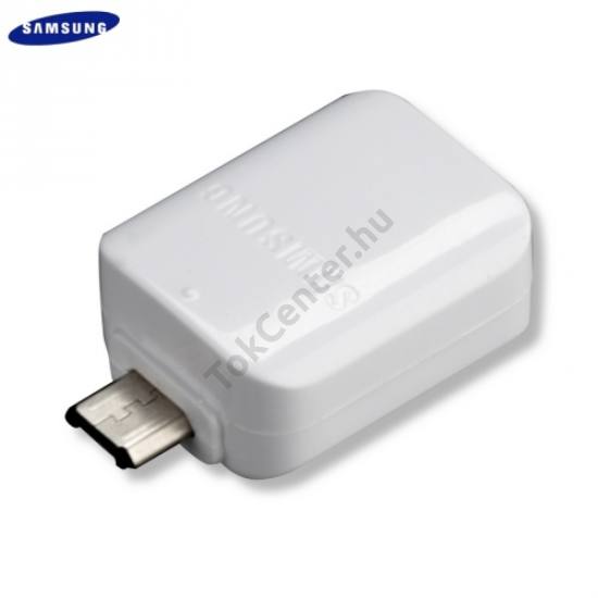 Adapter (USB/pendrive csatlakoztatásához, microUSB, OTG) FEHÉR