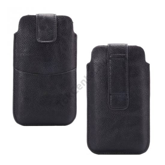 Tok álló, bőr (POUCH, tépőzár, 5.5