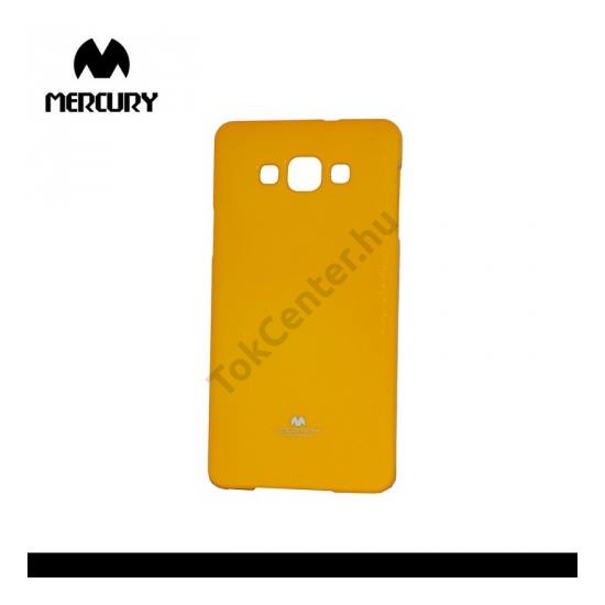 Samsung Galaxy A7 (SM-A700F) MERCURY Goospery telefonvédő gumi / szilikon (csillámporos) SÁRGA
