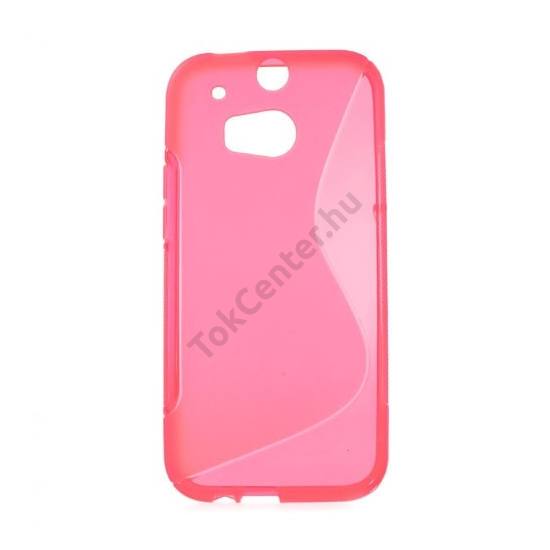 HTC One 2014 (M8) Telefonvédő gumi / szilikon (S-line) RÓZSASZÍN