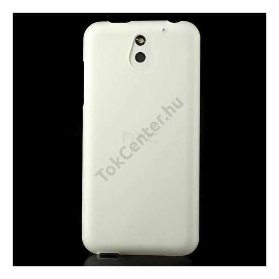HTC Desire 610 Telefonvédő gumi / szilikon (fényes keret) FEHÉR