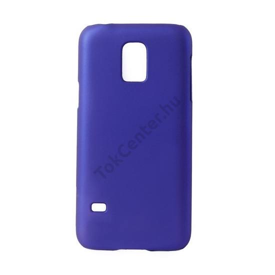 Samsung Galaxy S V. mini (SM-G800) Műanyag telefonvédő gumírozott SÖTÉTKÉK