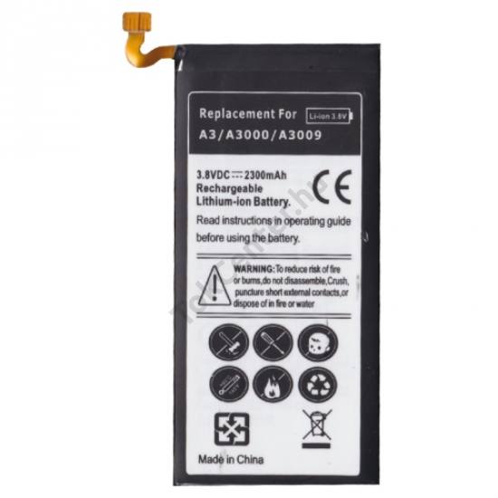 Samsung Galaxy A3 (SM-A300F) Akku 2300 mAh LI-ION (belső akku, beépítése szakértelmet igényel! EB-BA300ABE kompatibilis)