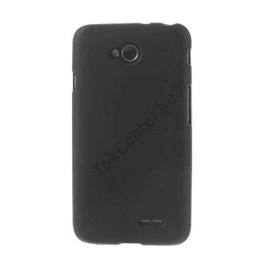 LG L65 (D280) Telefonvédő gumi / szilikon (fényes keret) FEKETE