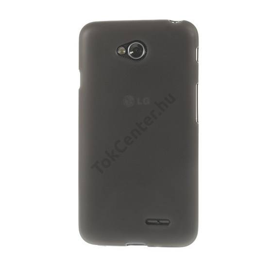 LG L65 (D280) Telefonvédő gumi / szilikon (fényes keret) FÜSTSZÍNŰ