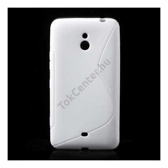 Nokia Lumia 1320 Telefonvédő gumi / szilikon (S-line) FEHÉR