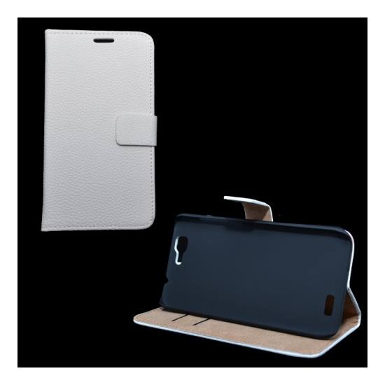 Huawei Ascend G7 Tok álló, bőr (FLIP, mágneses, oldalra nyíló, bankkártya  tartó, asztali tartó funkció) FEHÉR