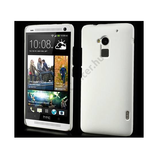 HTC One Max (8088) Műanyag telefonvédő gumírozott FEHÉR