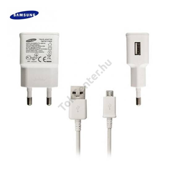 Hálózati töltő USB aljzat ( microUSBkábel, 5V / 2000mA) FEHÉR
