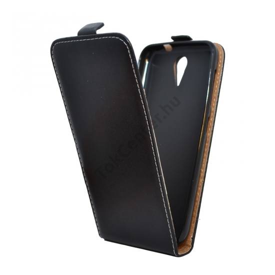 HTC Desire 620G Tok álló, bőr (FLIP, mágneses) FEKETE