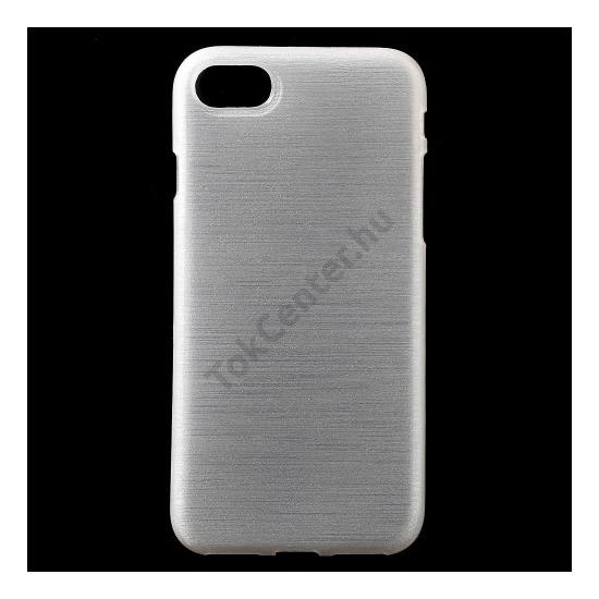 Apple iPhone 7 4.7 / Apple iPhone 8 4.7 / Apple iPhone SE (2020) Telefonvédő gumi / szilikon (szálcsiszolt mintázat) FEHÉR
