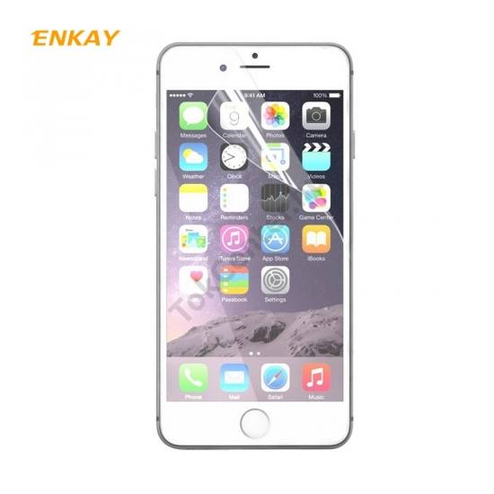 Apple iPhone 7 Plus /APPLE iPhone 8 Plus 5.5``  ENKAY képernyővédő fólia törlőkendővel (1 db-os, full screen, íves részre, öntapadós PET) CLEAR