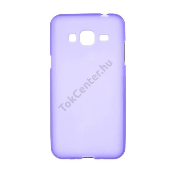 Samsung Galaxy J3 (SM-J300) Telefonvédő gumi / szilikon (fényes keret) LILA