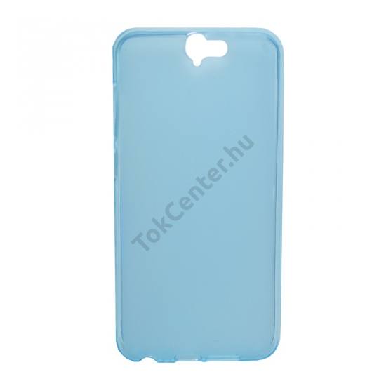 HTC One A9 Telefonvédő gumi / szilikon (fényes keret) KÉK