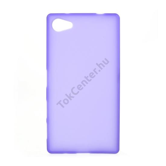 Sony Xperia Z5 Compact Telefonvédő gumi / szilikon (fényes keret) LILA