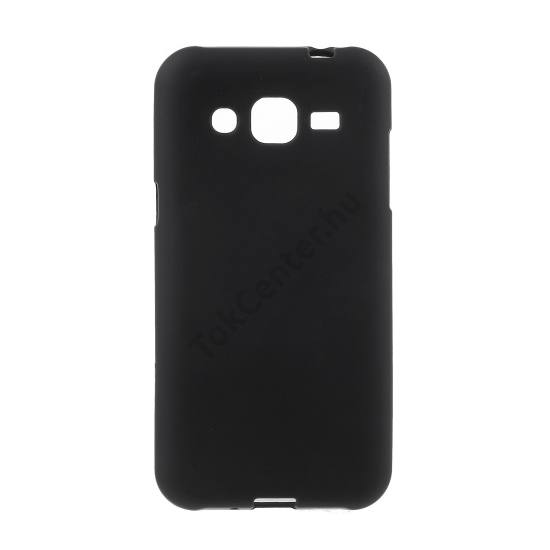 Samsung Galaxy J2 (SM-J200) Telefonvédő gumi / szilikon (fényes keret) FEKETE