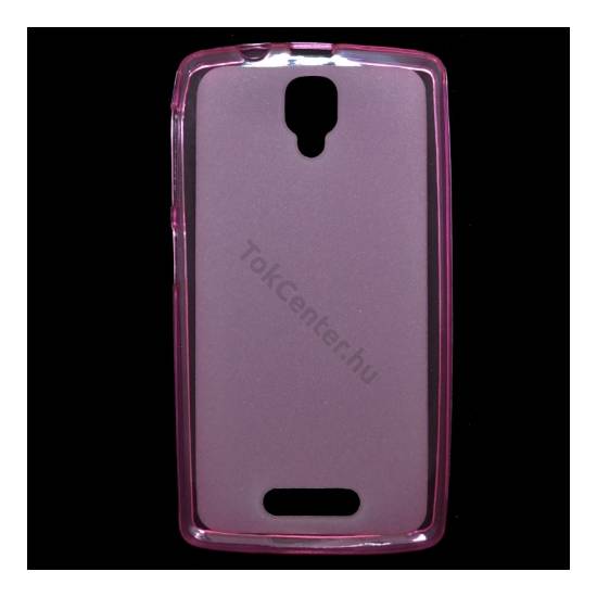 Lenovo B Telefonvédő gumi / szilikon (fényes keret) RÓZSASZÍN