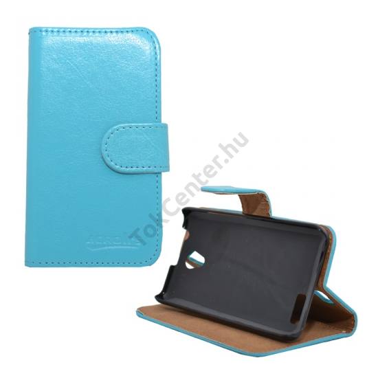 Lenovo A319 Tok álló, bőr (FLIP, mágneses, oldalra nyíló, bankkártya tartó, asztali tartó funkció) VILÁGOSKÉK