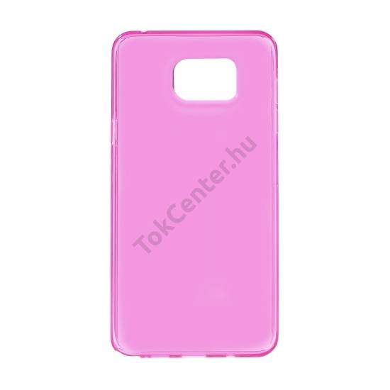 Samsung Galaxy Note 5 (SM-N920) Telefonvédő gumi / szilikon (fényes keret) RÓZSASZÍN