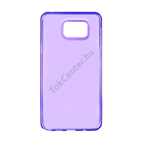 Samsung Galaxy Note 5 (SM-N920) Telefonvédő gumi / szilikon (fényes keret) LILA