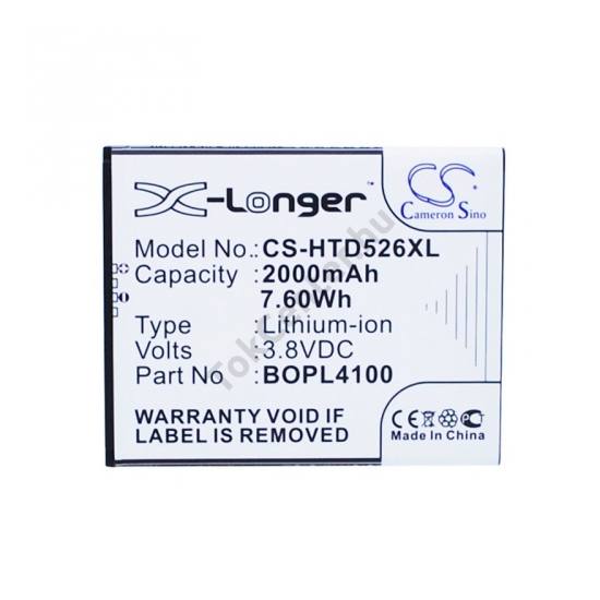 HTC Desire 526G+  Akku 2000 mAh LI-ION (35H00240-00M kompatibilis)