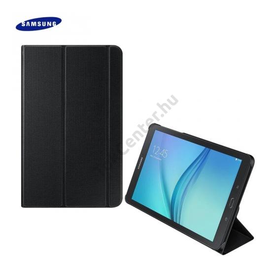 Műanyag telefonvédő (FLIP, oldalra nyíló, asztali tartó funkció) FEKETE